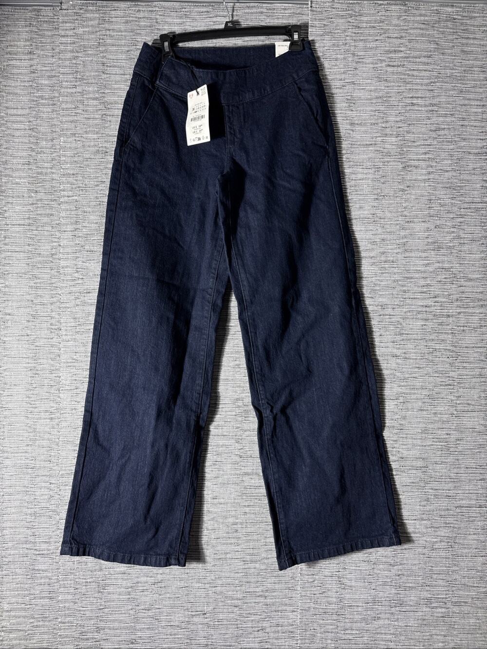 Zara Low Rise Wide Leg Jeans, Dark Blue, Size 4